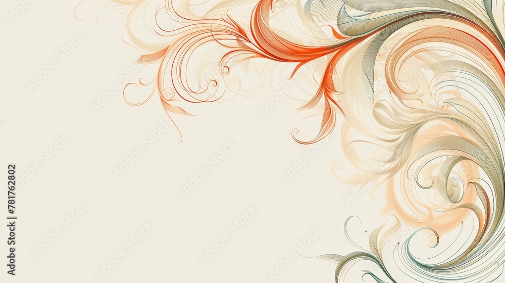 Poster simple borders: a vector illustration of a border with a swirling spiral pattern