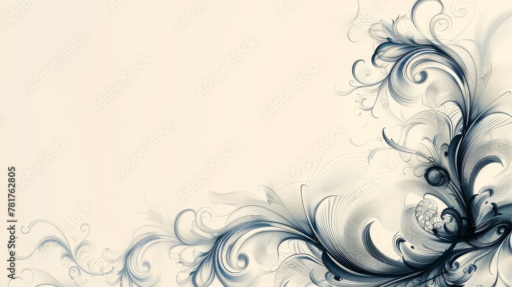 Poster simple borders: a vector illustration of a border with a swirl pattern