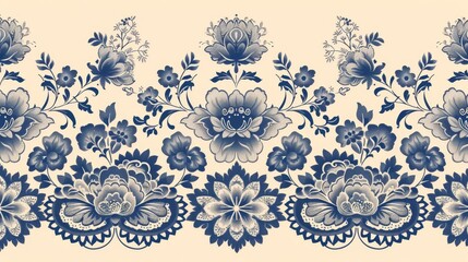 Vintage Patterns: A vector illustration of a Victorian lace pattern