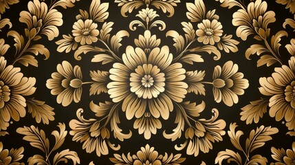 Vintage Patterns: A vector illustration of an ornate floral pattern - obrazy, fototapety, plakaty