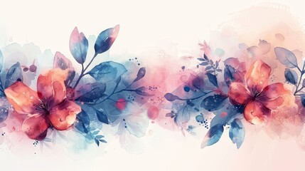 Obraz premium Wedding Borders: A vector illustration of a watercolor border