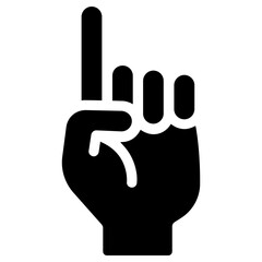 finger icon, simple vector design
