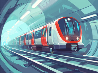 The City's Lifeblood: Animated Subway Dash Through the Depths