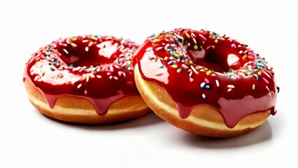  Deliciously tempting glazed donuts with colorful sprinkles