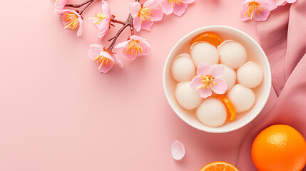 Tangyuan are a traditional Chinese dessert isolation, Illustration