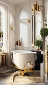 Parisian Apartment, bathroom interior