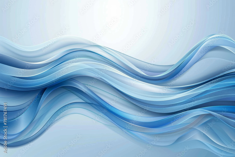 Poster abstract blue wave background vector presentation design illustration with copy space