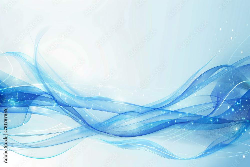 Poster abstract blue wave background vector presentation design illustration with copy space