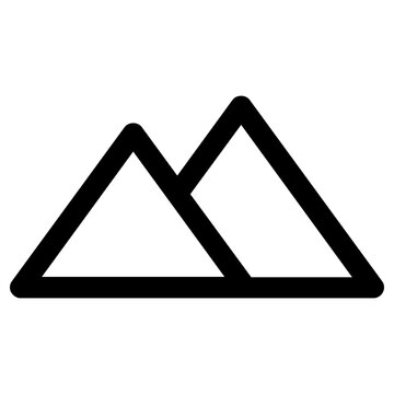 mountains icon, simple vector design