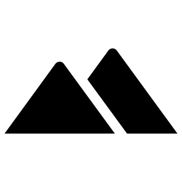 mountains icon, simple vector design
