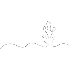 Cactus, desert plant line icon, outline vector sign, linear style pictogram isolated on white. Saguaro cactus symbol, logo illustration. Vector illustration. Eps file 288.