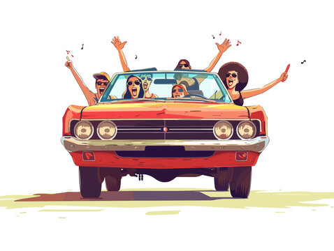 Journey into the Heart with Vintage Vibes: A Nostalgic Road Trip with Friends