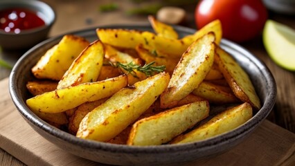  Deliciously crispy golden fries ready to be savored