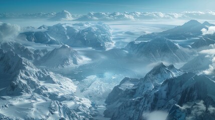 A breathtaking glacier vista, highlighting the majestic allure of Greenland's icy landscapes.