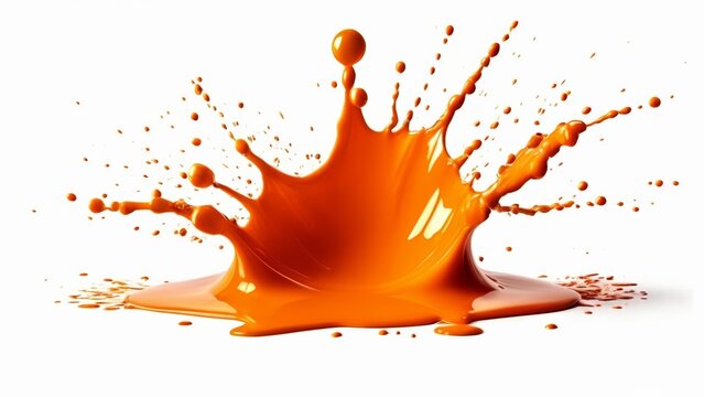  Dynamic splash of vibrant orange liquid