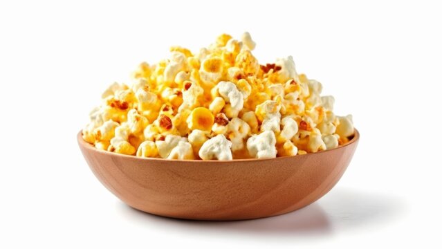  Crispy golden popcorn in a bowl ready for a movie night