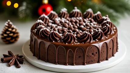  Chocolatey delight perfect for holiday celebrations - obrazy, fototapety, plakaty
