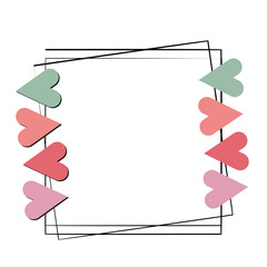 frame with ribbon - obrazy, fototapety, plakaty