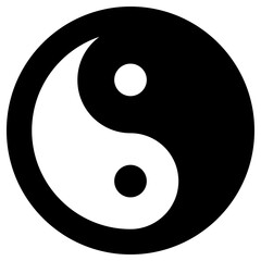 taoism icon, simple vector design