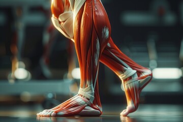 Legs calf and ankle abstract anatomy muscles structure