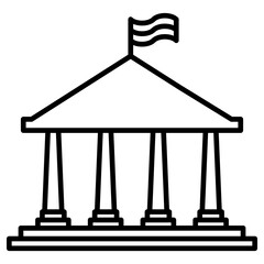 government icon, simple vector design