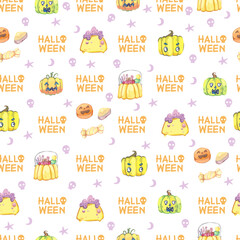 Halloween seamless pattern background.