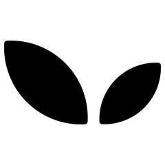 leaf icon, simple vector design