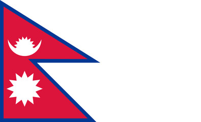 Flag of Nepal vector illustration - obrazy, fototapety, plakaty