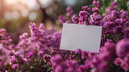 Capture the elegance of a white card against a deep plum background, portrayed with exquisite detail and realism in high resolution photography. (Plum) - obrazy, fototapety, plakaty