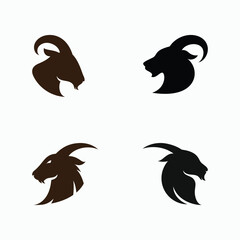 Naklejka premium Goat Logo Template vector icon