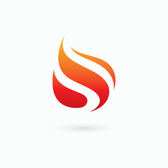 Fire flame Logo Template vector, Oil gas energy logo concept