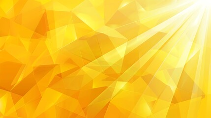 modern style yellow geometric polygon background sun rays