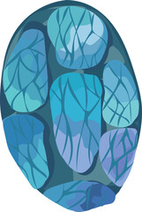 Blue diamond illustration on transparent background.
