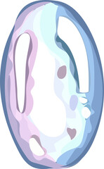 Pink diamond illustration on transparent background.
