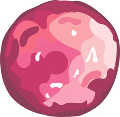 Pink diamond illustration on transparent background.
