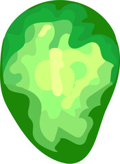 Green diamond illustration on transparent background.
