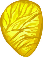 Yellow diamond illustration on transparent background.
