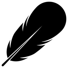 feather icon, simple vector design