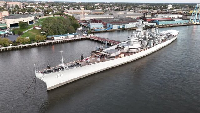 Aerial View of Battleship New Jersey Camden 