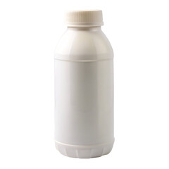 White blank plastic bottle isolated on transparent background