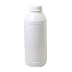 White blank plastic bottle isolated on transparent background