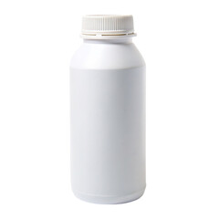 White blank plastic bottle isolated on transparent background