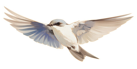 Beautiful bird drawings with a white background, suitable for backgrounds and websites. Image generated by AI