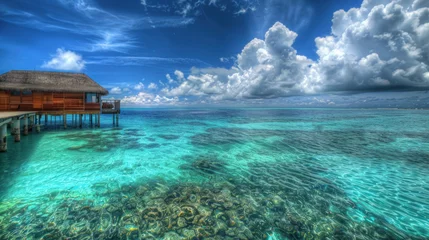 Fotobehang tropical island in the maldives © Jeeraphat