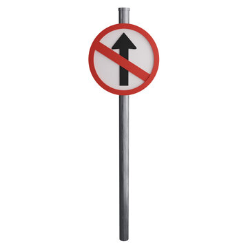 No passing sign on the road clipart flat design icon isolated on transparent background, 3D render road sign and traffic sign concept