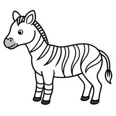 Obraz na płótnie Canvas zebra cartoon isolated on white