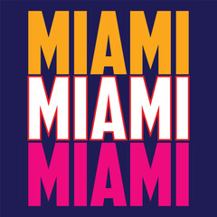 Miami Palm Stamp Vector Image, design for clothes. Miami slogan print for fashion tee and t-shirt