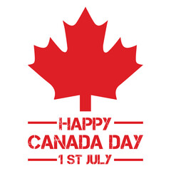 Happy Canada day background or banner design template celebrated in 1 July. Canada Independence day background.