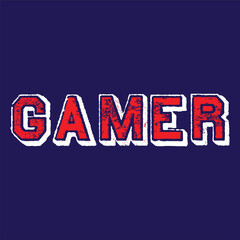 gamer text effect with purple color for logo.