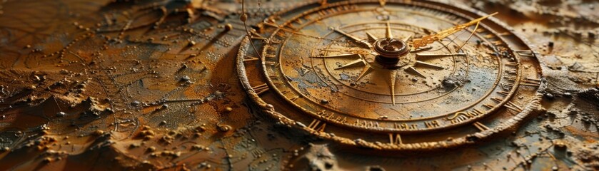 Fototapeta na wymiar Ancient sundial, Sand clock, Dreamcatcher
